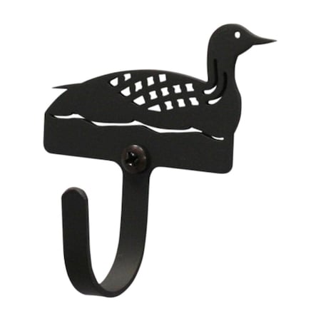 Village Wrought Iron Loon Wall Hook Small - Black WH-116-S