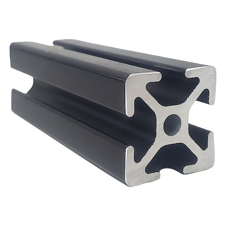 Faztek T-Slot Framing Extrusion, 48 in L, Black 10QE1010-BLK-48