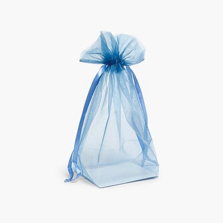 Nashville Wraps Smoke Blue Square Gusseted Sheer Bag, 4x4x10, 10PK GHB441BL