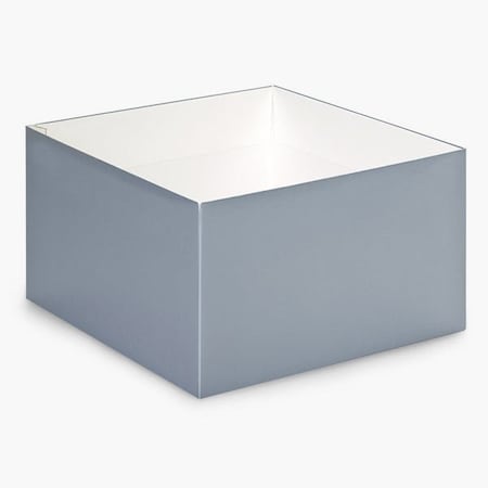 Nashville Wraps Metallic Silver Box Base, 10x10x5.5, 25PK GBB10SI