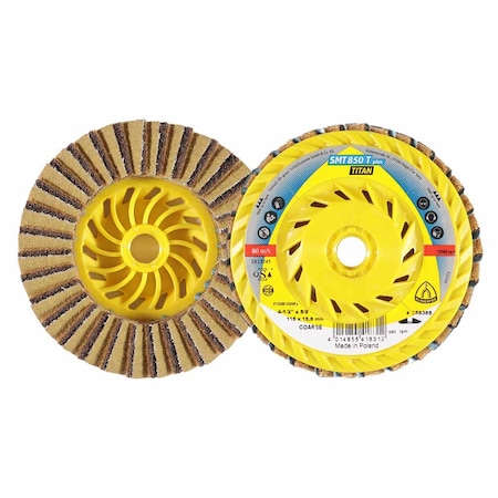 Klingspor SMT Titan 850 4-1/2" 60 Grit Coarse Flap Disc, 5PK 850060115T