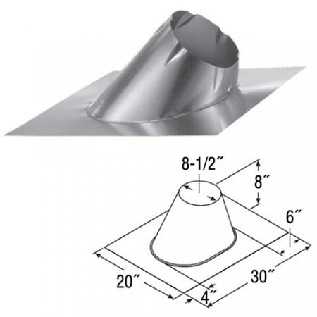 Dura-Vent 9450 Roof Flashing - Pitch - 7/12 - 12/12 6DT-F12