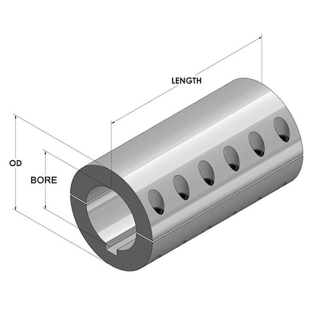 Climax Metal Products Metric Two-Piece Clamping Collar MH2CC-70-70-KW