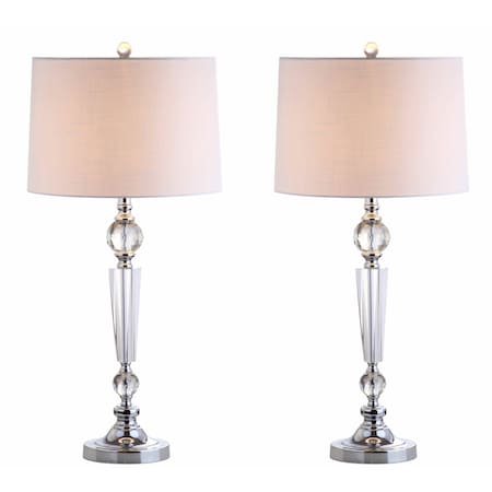 Jonathan Y Emma 29.5" Crystal LED Table Lamp, Clear, 2PK JYL2048A-SET2