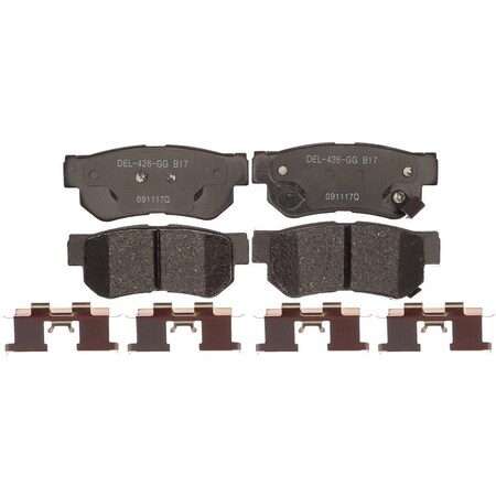 Acdelco PAD SET RR DISC BRK, Disc Brake Pad Set, 17D813CH
