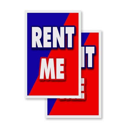 Signmission Rent Me, Vinyl Decals Only 24 Inch x 36 Inch, Vinyl Decal, 2PK DSB-2436-2PACK-Rent Me