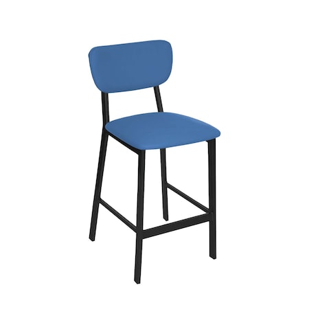 Bfm Seating Hamilton Side Barstool, Grade 3 Vinyl Seat & Back - Steel Frame - Sand Black Finish JS10B2011-2011SB