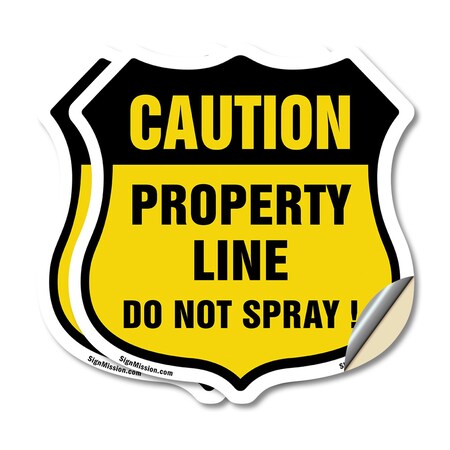 Signmission No Spray Shield Sign Caution Property Li, 6 inch X 6 inch, Vinyl Decal, 2PK SHI-D-2PACK-6-404