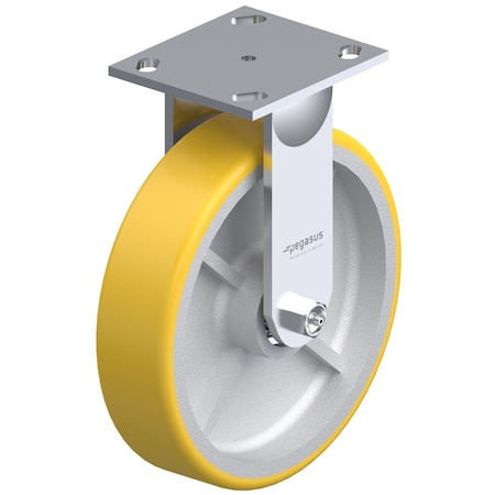 Pegasus Top Plate Rigid Caster, 4x4-1/2 in P21R-UY080K-14