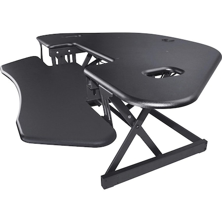 Lorell Corner Desk Riser - 40 lb Load Capacity - 18" Height x 45.50" Width - Desktop - Black 82014