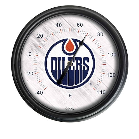 Holland Bar Stool Co Edmonton Oilers Indoor/Outdoor LED Thermometer ODThrm14BK-08EdmOil