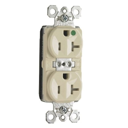 Pass & Seymour Straight Blade Receptacle, 5-20R, 20 A, 125V AC, 2 Pole, 3 Wire, Recessed Mount, Grounded PTTR8300LA