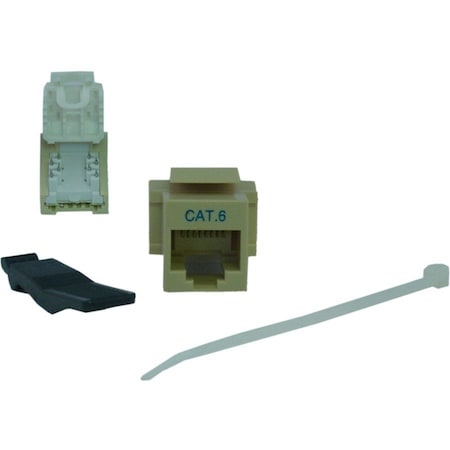 Cable Wholesale Cat6 Keystone Jack, Beige/Ivory, Toolless, RJ45 Female 327-120IV