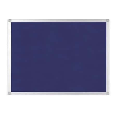 Mastervision Blue Felt Bulletin Board, 36" X 48", Aluminum Frame FA05439214