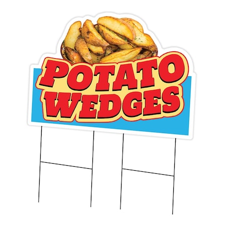 Signmission Potato Wedges Die Cut Yard & Stake outdoor plastic coroplast window, C-DC-2436-DS-Potato Wedges19 C-DC-2436-DS-Potato Wedges19