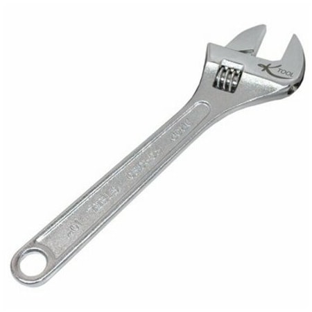 K-Tool International Wrench, Adjustable, 10", Finish: Chrome plated KTI-48010