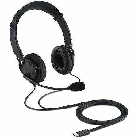 Kensington USB-C Hi-Fi Headphones with Mic - Stereo - USB Type C - Wired - Over-the-head - Binaural - Ear-cup K97457WW