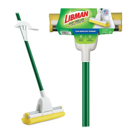 Libman Commercial Roller Mop, Tear-Resistant, Stl Handle 2016