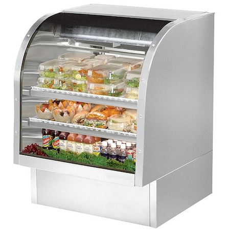 True Refrigeration Deli Case, 47 3/4 in H, Silver TCGG-36-S-HC-LD