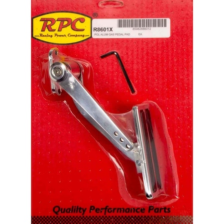 Racing Power R8601X Polished Aluminum Pad Gas Pedal RPCR8601X