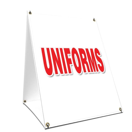 Signmission Uniforms, 24 Inch x 18 Inch A-frame Yard Sign, Plastic Sign SBC-1824-Uniforms