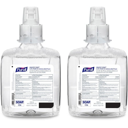 Purell Hand Soap, Series CS6, 1,200 mL, Foam, Fragrance Free, 2 PK 6582-02