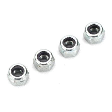 Dubro Products 4 mm Nylon Insert Lock Nuts, Metric, 4PK DUB2102