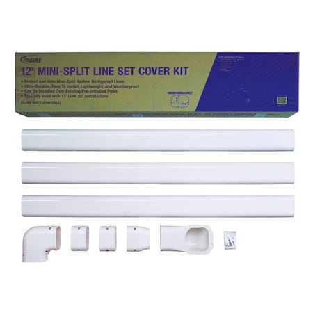 Perfect Aire Line Cover Kit, White, 12 ft PROLSKIT-12