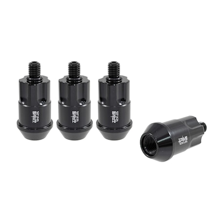 True Spike LUG NUTS Lug Nut Lock 12 Millimeter x 125 Thread Size 60 Degree Conical Acorn 16 Inch Overall LG0971BK