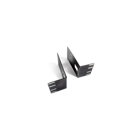 Cable Wholesale 2U 23 inch Flush Mount Telco Rack Adapter Brackets (Pair) in Black Powder Coat 68F2-23020