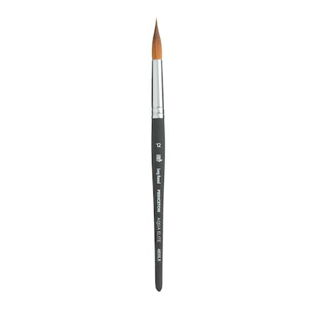 Princeton Aqua Elite Long Round Brush, Synthetic Bristles, Short Handle Watercolor Paintbrush, Size 12 P4850LR12