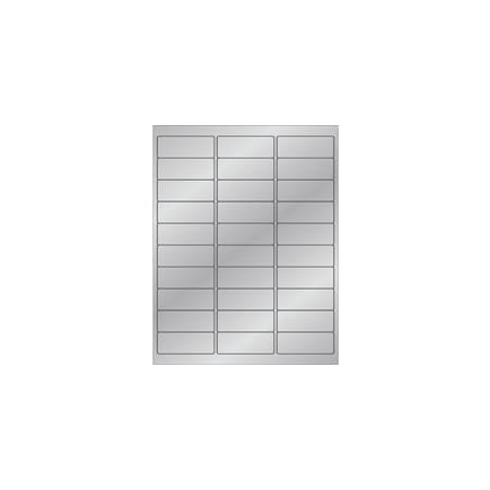 Bubblefast 2 5/8 x 1'' Silver Foil Rectangle Laser Labels-30 Labels per Sheet BFLL210SR