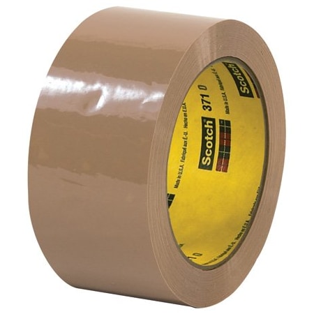 Scotch Packing Tape, 1.9 mil Thick, 2 in W x 110 yd L, 3 in Core Dia., Tan, 36 PK T902371T