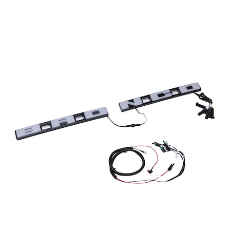 Putco Emblems, Licensed BRONCO Logo; Grille; Amber/White LED; Matte Black Finish; IP69K Rated; Plug And 92852