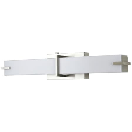 Sunlite 85119 18-Inch LED Linear Vanity Light Fixture, 15W 80W=30K/40K/50K Dimmable Brushed Nickel 85119-SU
