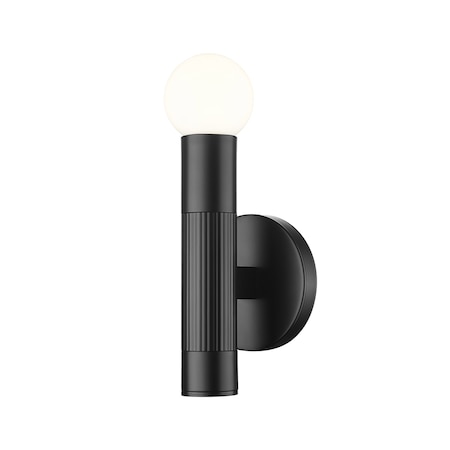 Z-Lite Stari 1-Light Wall Sconce, 5 in W, Matte Black 1956-1S-MB
