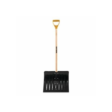 True Temper Arctic Blast Snow Pusher/Shovel, 14-1/2 X 18 Blade, Wood Poly D-Grip Handle 027-1640700