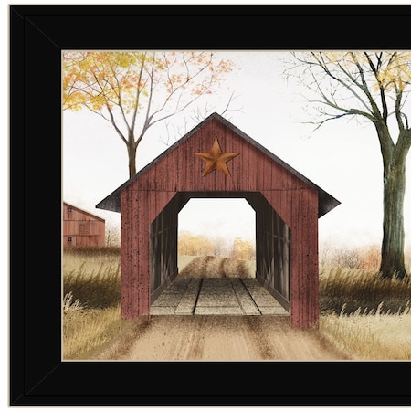 Homeroots Bucks County Bridge Black Framed Print Wall Art 404357