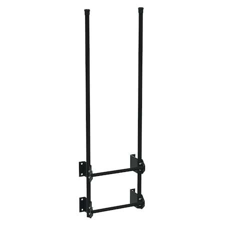 Vestil Steel Walk Through Dock Ladder 2 Step 300 Lb. Capacity Black DKL-2-BK
