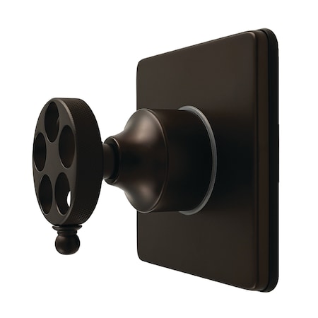 Kingston Brass Single-Handle Six-Way Diverter Valve with Knurled Handle and Square Trim Kit, Oil Rubbed Bronze KS4045RKZ
