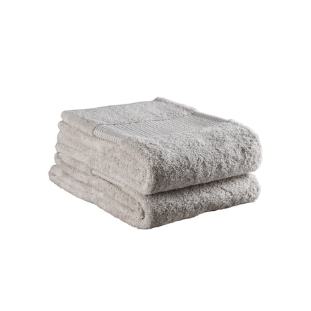 Homeroots Set of Two Beige Cotton 30" X 54" Quick Dry Terry Cloth Bath Towels, 2PK 700335