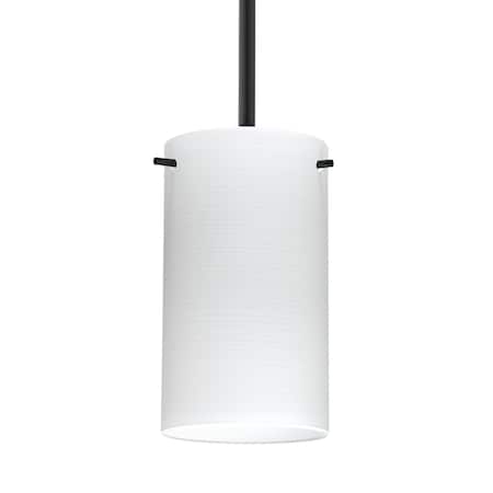 Besa Lighting Besa Stilo 7 Stem Pendant, Chalk, Black Finish, 1x 40W MAX E12 Base 1TT-4404KR-BK