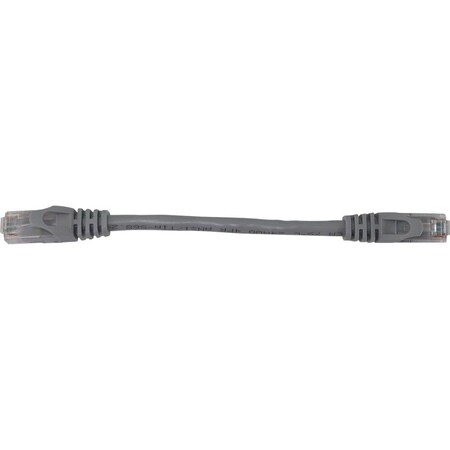 Eaton Tripp Lite Series Cat6a 10G Snagless Molded UTP Ethernet Cable RJ45 M/M, PoE, Gray, 6 in. 15 cm N261-06N-GY