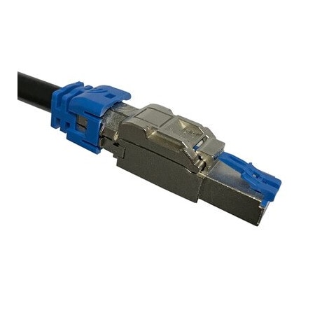 Cable Wholesale Platinum Tools Field-Installable RJ45 CAT6A/7 Connector, 8P8C, Shielded with Internal Ground, 1pc 106250