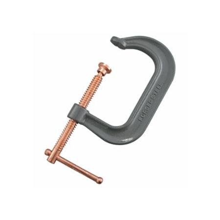 Anchor Brand Drop Forged C-Clamp, Sliding Pin Handle, 3-1/4 in Throat Depth, 4 in L 102-404C