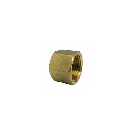 Larsen Supply Co. Pipe Fitting, Brass Pipe Cap, Lead-Free, 1/2-In. FPT 17-9149