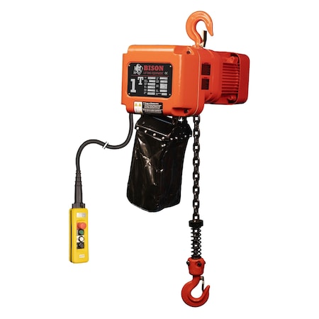 Bison Lifting Equipment 1 Ton 3 Phase, Electric Chain Hoist, 20 Ft. 230v/460v HHBD01SK-01 / 20'