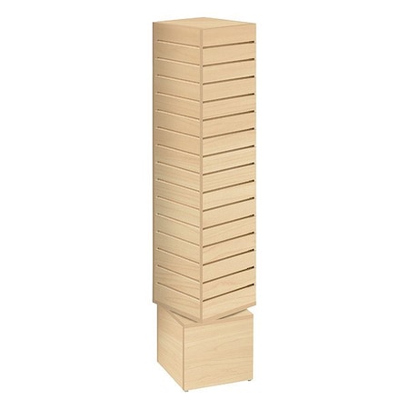 Specialty Store Services Slatwall Display, Maple, 4-Way, 60 in H 3654M