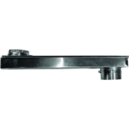 Builders Best Zero Periscope Adjustable Dryer Vent Duct with Baffle, 6-1/4 in W, 23-1/2 in H, 26, Aluminum 110172