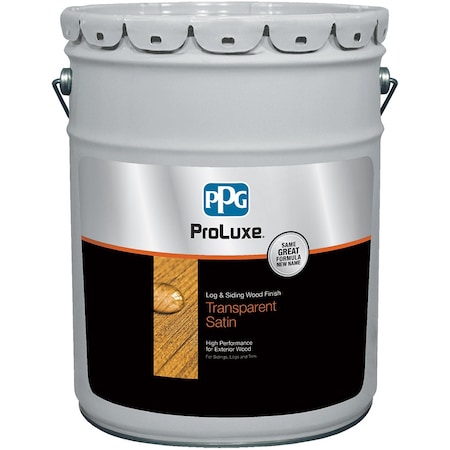 Log & Siding 5 Gal Cedar Exterior High Performance Two-Coat Wood Finish, TransparentSatin SIK42077